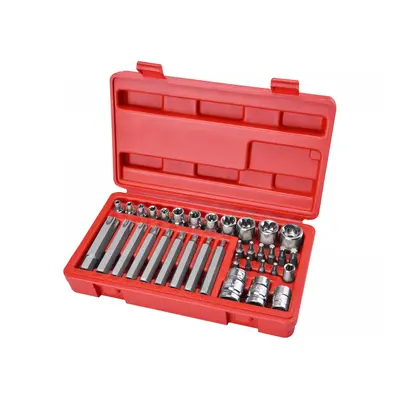 EXTOL PREMIUM Hlavice a hroty Torx sada 35ks, 1/4",3/8", 1/2" 8818211