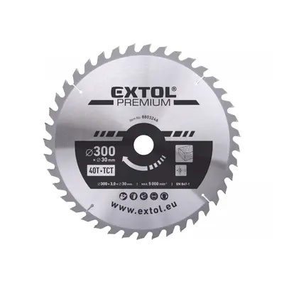 EXTOL PREMIUM Kotouč pilový s SK plátky 300x2,2x30mm, 40T 8803246