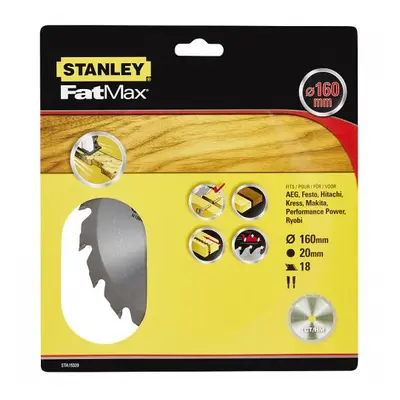 Pilový kotouč TCT/HM brousitelný pro podélné řezy 160 x 20 mm, 18 zubů Stanley STA15320 STA15320