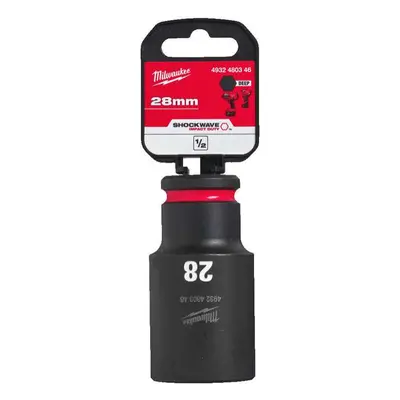 Nástrčná hlavice 1/2" Milwaukee Shockwave™ Impact Duty 28 mm, rázová, prodloužená 4932480346