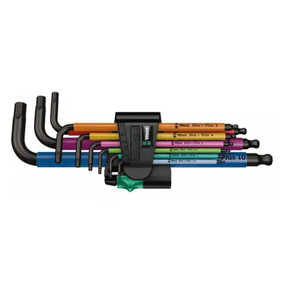 Wera 073593 Zástrčné klíče inbus 950/9 Hex-Plus Multicolour 1 SB, BlackLaser (Sada 9 dílů 1,5-1