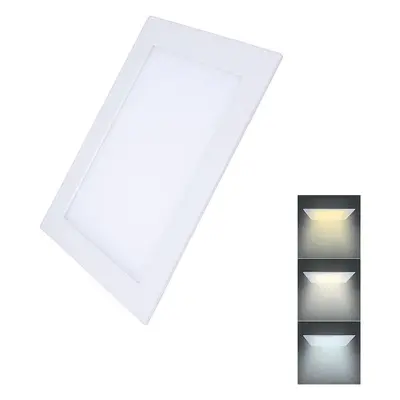 Solight LED mini panel CCT, podhledový, 12W, 900lm, 3000K, 4000K, 6000K, čtvercový WD141