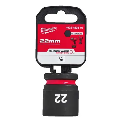 Nástrčná hlavice 1/2" Milwaukee Shockwave™ Impact Duty 22 mm, rázová, krátká 4932480316