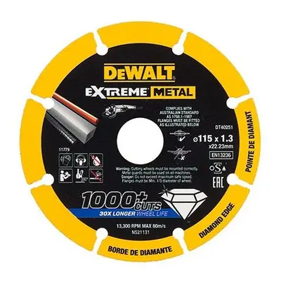 DeWalt EXTREME METAL Diamantový kotouč na kov, 115 x 22,23 mm, DT40251