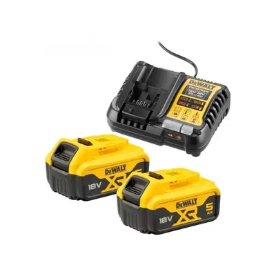 Dewalt nabíječka + 2x akumulátor 18v 5,0AH XR Li-Ion DCB1104P2