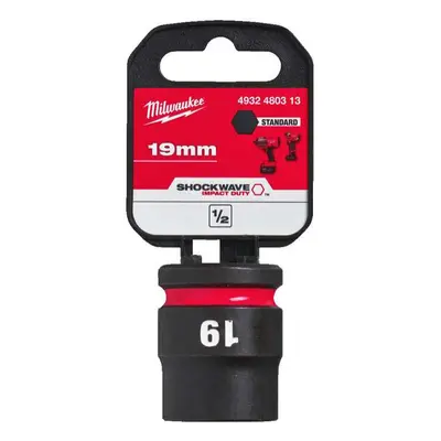 Nástrčná hlavice 1/2" Milwaukee Shockwave™ Impact Duty 19 mm, rázová, krátká 4932480313