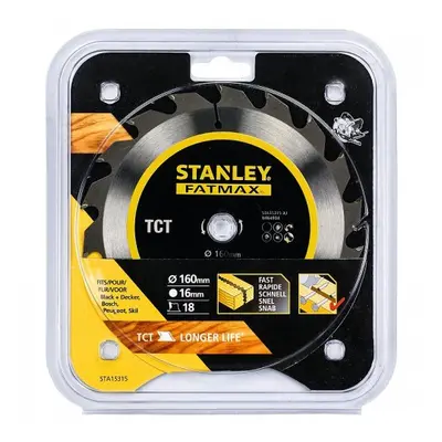 Pilový kotouč TCT/HM brousitelný pro podélné řezy 160 x 16 mm, 18 zubů Stanley STA15315 STA15315