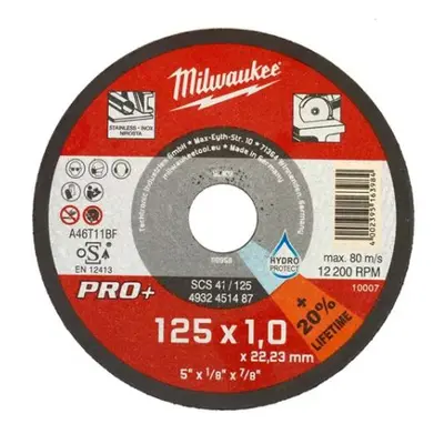 Milwaukee Řezný kotouč na tenký kov PRO+ 125x1.0x22,23mm - 1ks 4932451487