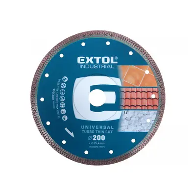 EXTOL INDUSTRIAL Kotouč diamantový řezný, turbo Thin Cut, suché i mokré řezání, O 200x25,4x2mm 8