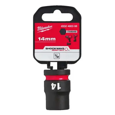 Nástrčná hlavice 1/2" Milwaukee Shockwave™ Impact Duty 14 mm, rázová, krátká 4932480308