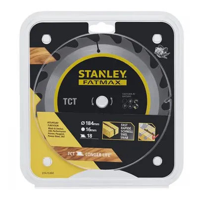 Pilový kotouč TCT/HM brousitelný pro podélné řezy 184 x 16 mm, 18 zubů Stanley STA15360 STA15360