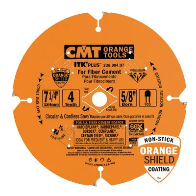 CMT Orange Tools CMT ITK Diamantový pilový kotouč na cementotřískové desky - D180x2,2 d20 Z4 C23