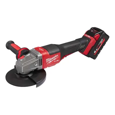 Aku úhlová bruska 125 mm Milwaukee M18 FHSAG125XPDB-552X s kolébkovým spínačem, 2x Aku (18 V, 5,