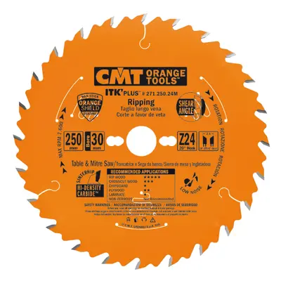 CMT Orange Tools CMT ITK Ultra tenký kotouč pro podélné řezy - D250x2,4 d30 Z24 HW C27125024M