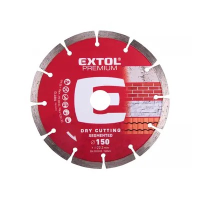 EXTOL PREMIUM Kotouč diamantový řezný segmentový, 150x22,2mm, suché řezání 108713