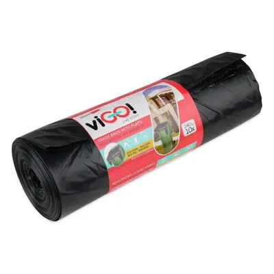 QUICKPACK viGO! Pytle odpadkové s uchy LD 240l/10 ks 116x150cm - černé 7723440