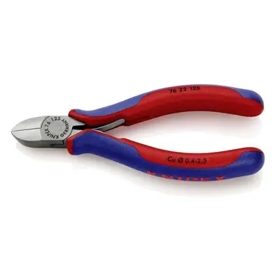 Boční štípací kleště pro elektromechaniky 125 mm KNIPEX 76 22 125 - leštěná hlava, vícesložkové 