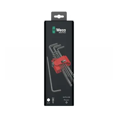 Wera 073596 Zástrčné klíče inbus 950/9 Hex-Plus 6 SB. Sada 9 ks BlackLaser 05073596001