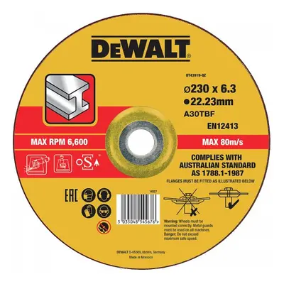 Brusný kotouč 230 x 6,0mm, typ 27 DeWALT DT43919 DT43919