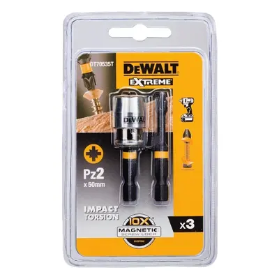 DeWalt Magnetický držák bitů + 2x bity PZ2 - 50mm DT70535T