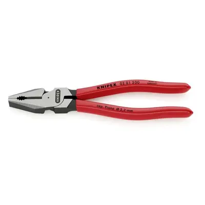 Silové kombinované kleště 200 mm. KNIPEX 02 01 200 - leštěno, plastové návleky 02 01 200