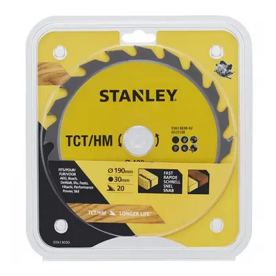 Pilový kotouč TCT/HM pro podélné řezy 190 x 30 mm, 20 zubů Stanley STA13030 STA13030