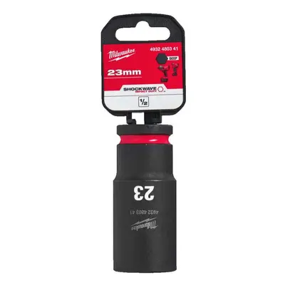 Nástrčná hlavice 1/2" Milwaukee Shockwave™ Impact Duty 23 mm, rázová, prodloužená 4932480341