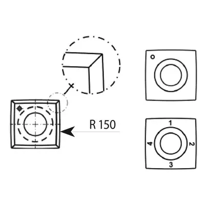 IGM N013 Žiletka tvrdokovová Z4 zaoblená - 15x15x2,5 R=150 Dřevo NT100791