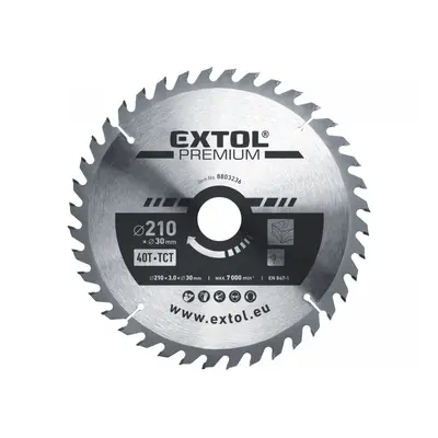 EXTOL PREMIUM Kotouč pilový s SK plátky 210x2,2x30mm, 40T 8803236