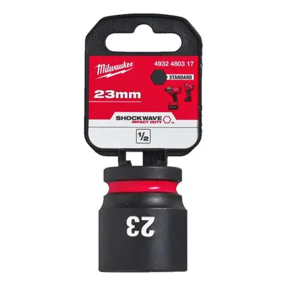 Nástrčná hlavice 1/2" Milwaukee Shockwave™ Impact Duty 23 mm, rázová, krátká 4932480317