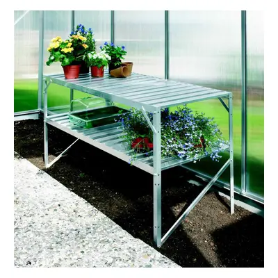 Vitavia Garden AL regál VITAVIA 120x52 cm dvoupolicový stříbrný LG13