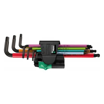 Wera 022534 Zástrčné klíče inbus 950/7 Hex-Plus Multicolour Magnet 1, BlackLaser (Sada 7 dílů) 