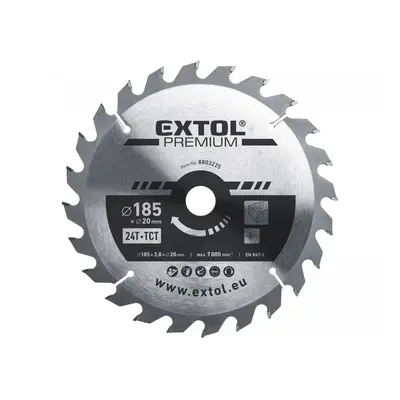 EXTOL PREMIUM Kotouč pilový s SK plátky 185x3,2x20mm, 24T 8803225