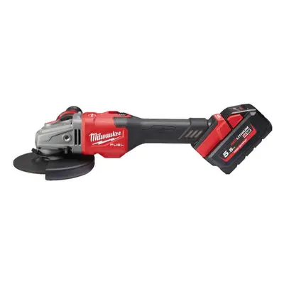 Aku úhlová bruska 125 mm Milwaukee M18 FHSAG125XB-552X s posuvným spínačem, 2x Aku (18 V, 5,5 Ah