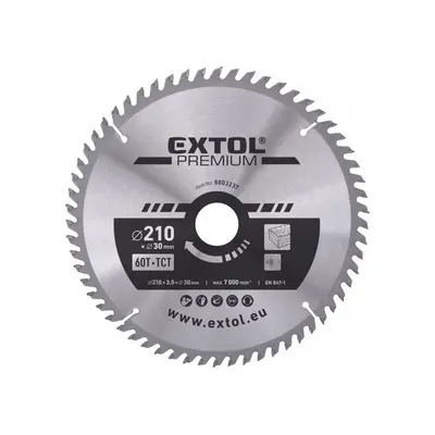 EXTOL PREMIUM Kotouč pilový s SK plátky 210x2,2x30mm, 60T 8803237