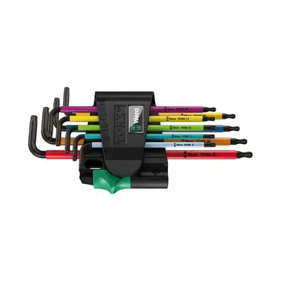 Wera 024335 Zástrčné klíče Torx 967/9 TX BO Multicolour 1, BlackLaser (Sada 9 dílů) 05024335001