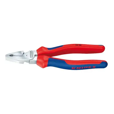 Silové kombinované kleště 225 mm. KNIPEX 02 05 225 - chromováno, vícesložkové návleky 02 05 225