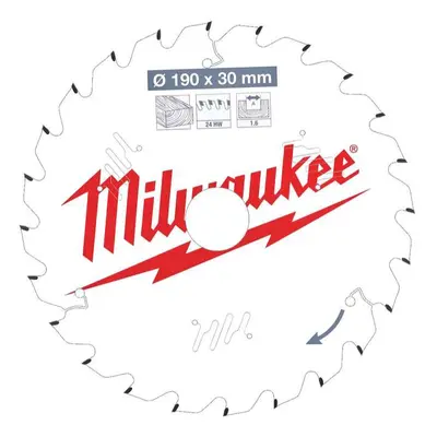 Řezný kotouč 190 mm Milwaukee CSB P W 190 x 30 x 1.6 x 24ATB 4932471300