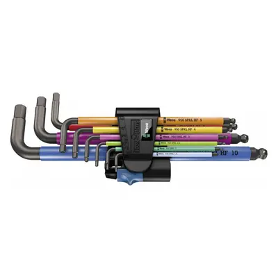 Wera 022210 Zástrčné klíče inbus 950/9 Hex-Plus Multicolour HF 1, BlackLaser s přidržovací funkc