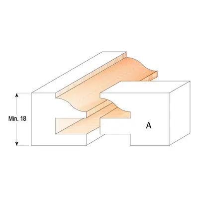 CMT Orange Tools CMT C991 Sada fréz pro rám výplně - D44,4 t18-22 profil C S=12 HW C99150311