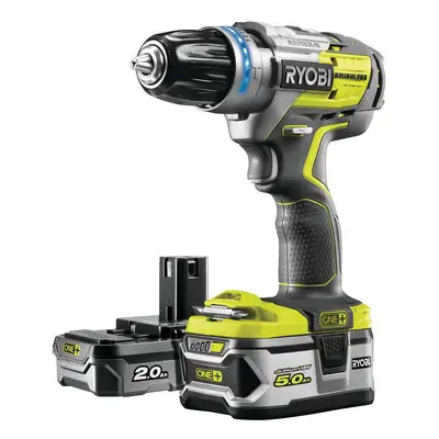 Ryobi R18PDBL-252S 18 V bezkomutátorová příklepová vrtačka + 1x 2Ah + 1x 5Ah baterie + nabíječka