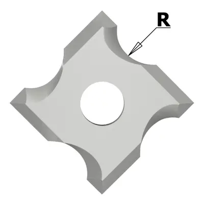 IGM N034 Žiletka tvrdokovová radiusová - R3 mm MDF+ N034-03025