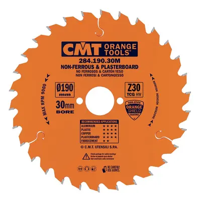 CMT Orange Tools CMT Orange Pilový kotouč na neželezné kovy a plasty - D190x2,6 d30 Z30 HW 284.1