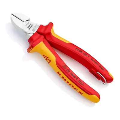 Boční štípací kleště s prodlouženým břitem Knipex 70 06 160 T - chromováno, vícesložkové návleky