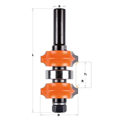 CMT Orange Tools CMT Zaoblovací oboustranná fréza - R2 nebo 3 I11,1-31,75 S=12 HW C90062211