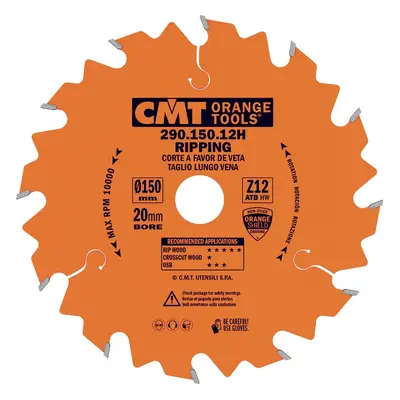 CMT Orange Tools CMT Orange Pilový kotouč pro podélné řezy - D160x20 Z12 HW C29016012H