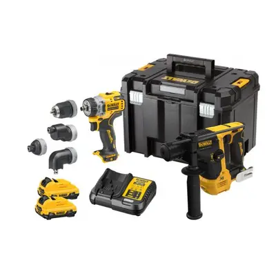 Aku bezuhlíková kombo sada nářadí 12V 2x3,0 Ah XR DeWALT DCK2101L2T DCK2101L2T