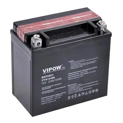 Baterie motocyklová 12V 12Ah VIPOW 04250119