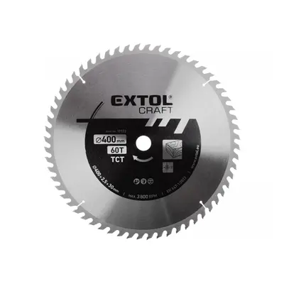 EXTOL CRAFT Kotouč pilový s SK plátky, 400x2,5x30mm 60T 19122