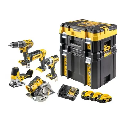 Aku bezuhlíková kombo sada nářadí 18V 3x5,0 Ah XR DeWALT DCK500P3T DCK500P3T